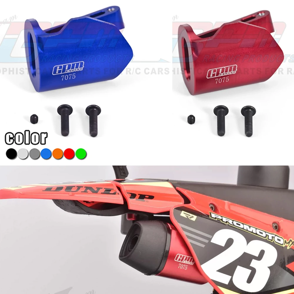 

GPM для LOSI 1/4 PROMOTO-MX мотоцикла LOS06000 LOS06002 обновленные аксессуары из металлического алюминиевого сплава выхлопная труба LOS261004