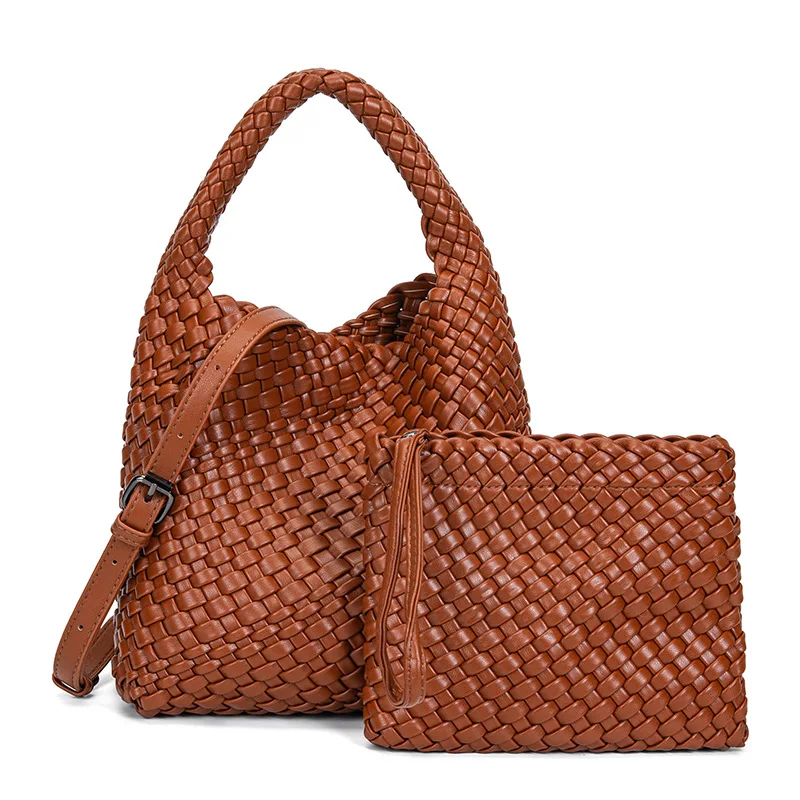 

Hand-woven Bag For Women Solid Color High-quality Handbag Casual Knitting Shoulder Bag Luxury Sense Fashion Crossbody Bags