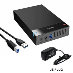 Versatile External Hard Drive Enclosure with USB 3.0 & UASP Support (US plug)