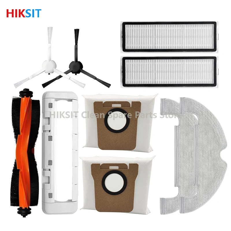 For Xiaomi Robot Vacuum X10 Sweeping Cleaner Accessories Main Side Brush Cover Dust Bags Hepa Filter Mop Cloth Replacement