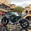 1:12 KAWASAKI H2R Alloy Racing Motorcycle Simulation Metal Street Race Motorcycle Model Sound And Light Collection Kids Toy Gift 5