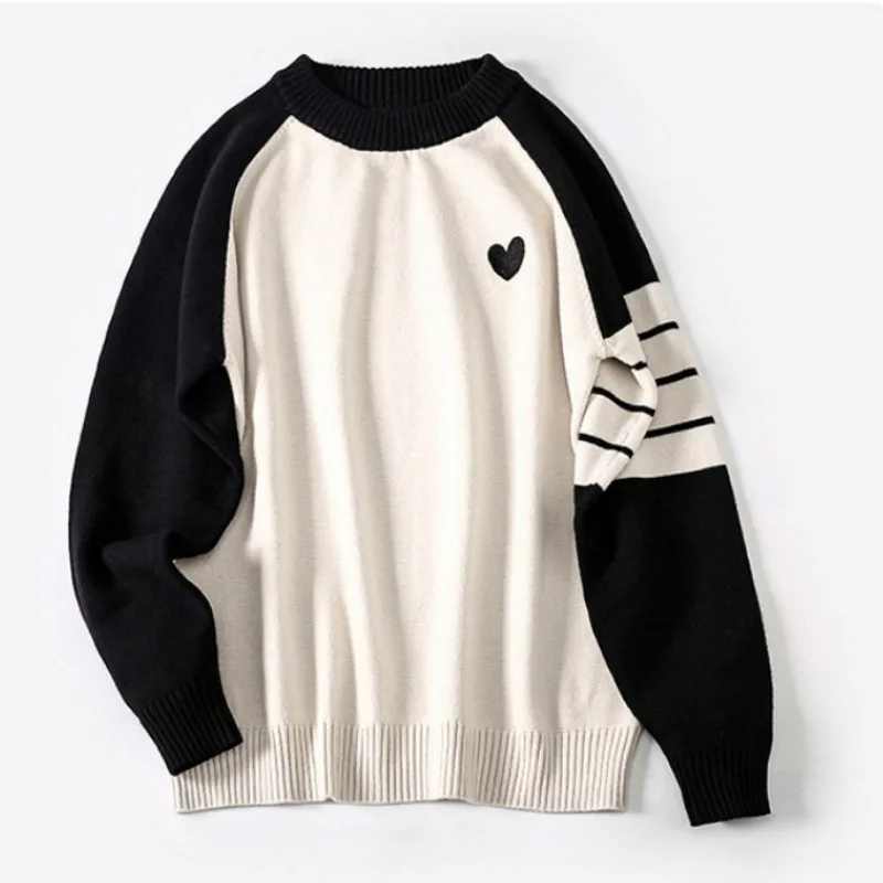Family Matching Sweaters Autumn Winter Patchwork Long Sleeves Pullover Love Heart Knitwear Parenting Knit Cardigan Sweater H4380 3
