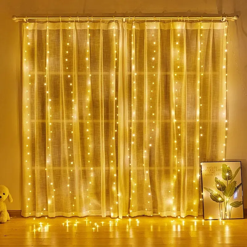 USB LED Curtain Fairy Lights for Home and Wedding Decoration