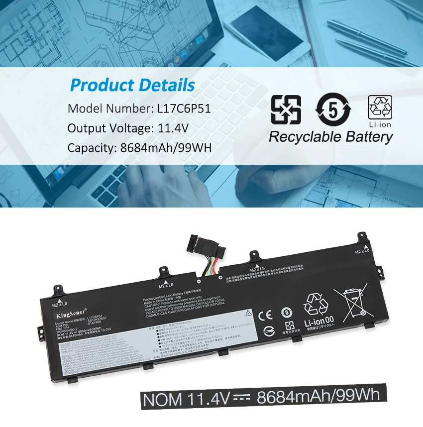 ThinkPad P72 Série P73 L17M6P52 01AV497 01AV498