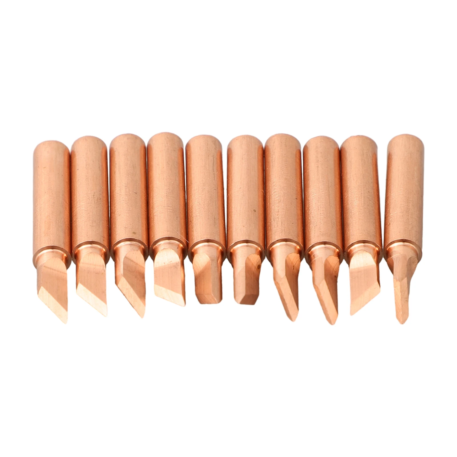 

10Pcs Soldering Iron Tip 900M-T Vertical Pull Welding Copper For 936 937 938 969 8586 852D Soldering Station Type K Equipment