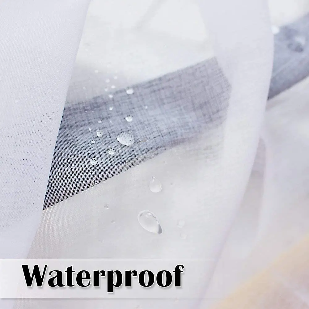 Outdoor Sheer Curtain, Waterproof and Windproof Drape for Patio, Gazebo, Deck and Pergola, Top and Bottom Grommet, Customize 2