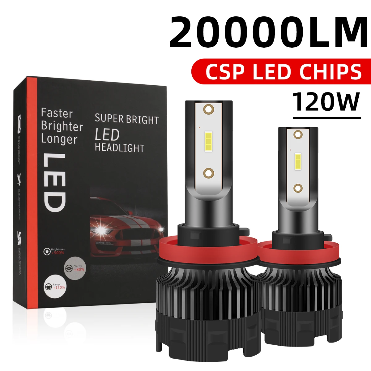 

H4 H7 Led Canbus Car Headlights Bulbs H11 H8 H9 H1 HB3 9005 HB4 9006 300W Fog Light Turbo Lamp For Car Lamps Plug&Play 6000K 12V