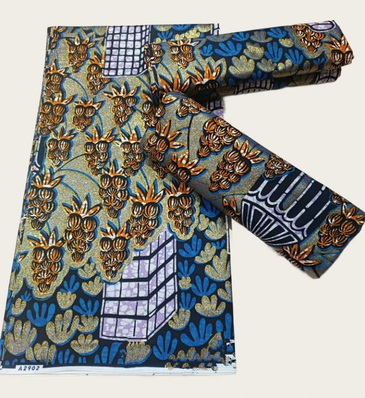 2025 New Style Supe-V hollande African Fabrics Nigerian Golden Wax Print High Quality African Wax Fabrics For Dress 6