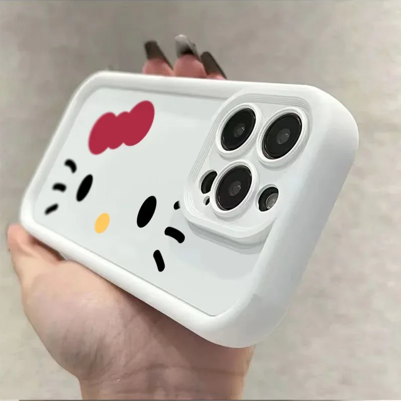 thumbnail image 1 of Sanrio-funda de teléfono de Hello Kitty para Iphone, carcasa anticaída de silicona para Iphone 14, 13, 11, 12, 15 Pro Max, XR, XS, 7, 8, 15 Plus, SE2, Y2k, regalo para niña, 1 of 5