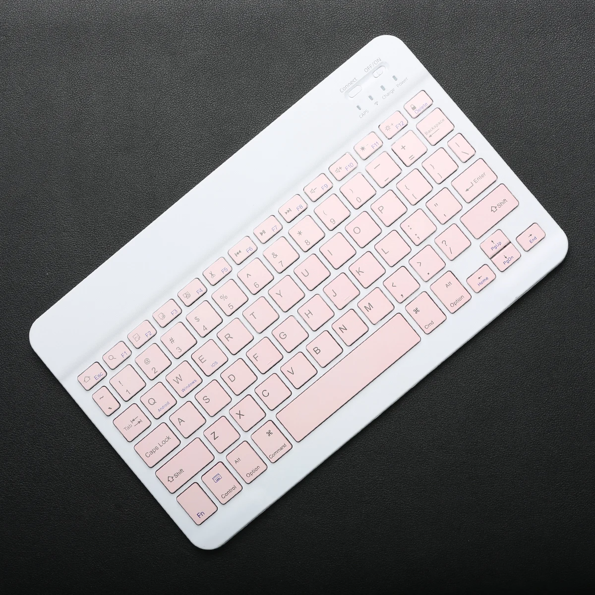 thumbnail image 1 of Teclado inalámbrico ultrafino, miniteclado recargable compatible con Bluetooth de 78 teclas para Android, iOS, Windows, PC, iPad y tabletas, 1 of 5