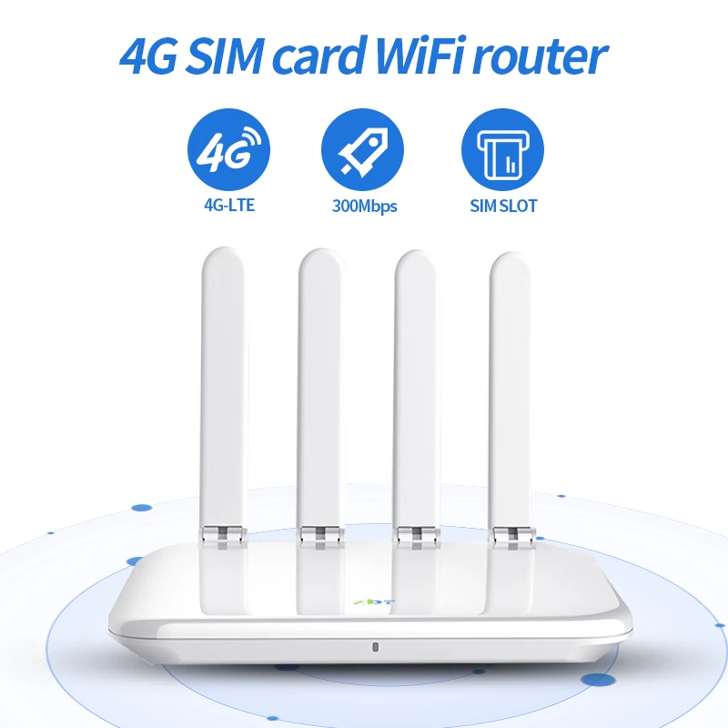 Amplificador Externo do Sinal com Antena Alta do Ganho Modem Router 4g Ec200aeuha Cartão Sim Lan We2805-c 300mbps