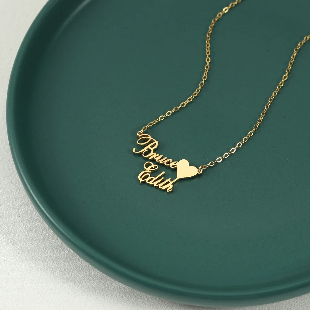 Luxury 925 Silver Personalize Multi Name Necklace Gold Plated Letter Nameplated Choker Chian Women Jewelry Gifts