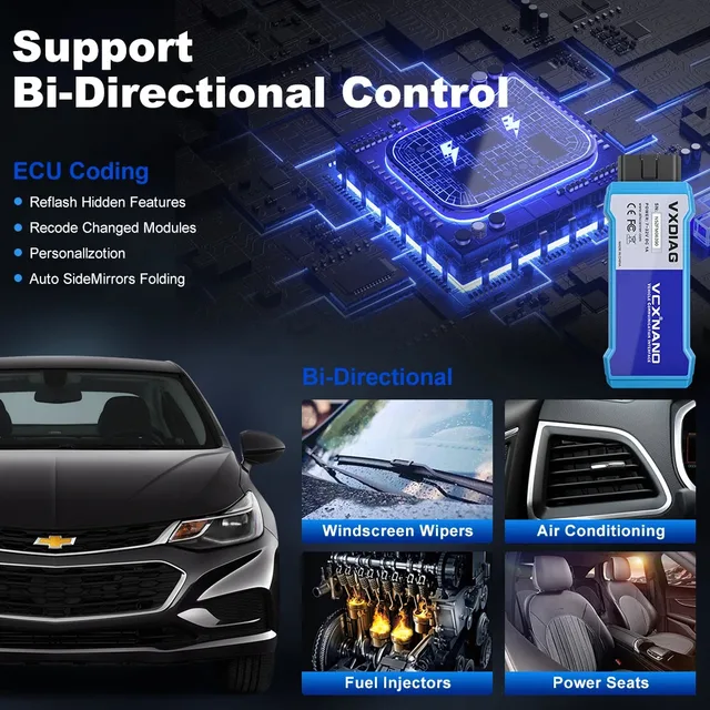 VXDIAG VCX NANO for GM Diagnostic Tool Car OBD2 Scanner J2534 Programming ECU Coding All System Diagnostic Active Test for Opel 5