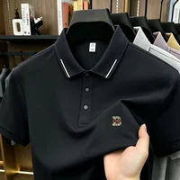 Polo Homme de Luxe 2026 – Marque Classique Respirante, Confort Quotidien Estival, Loisirs, Haut Court Exquis avec Badge Lettres 5
