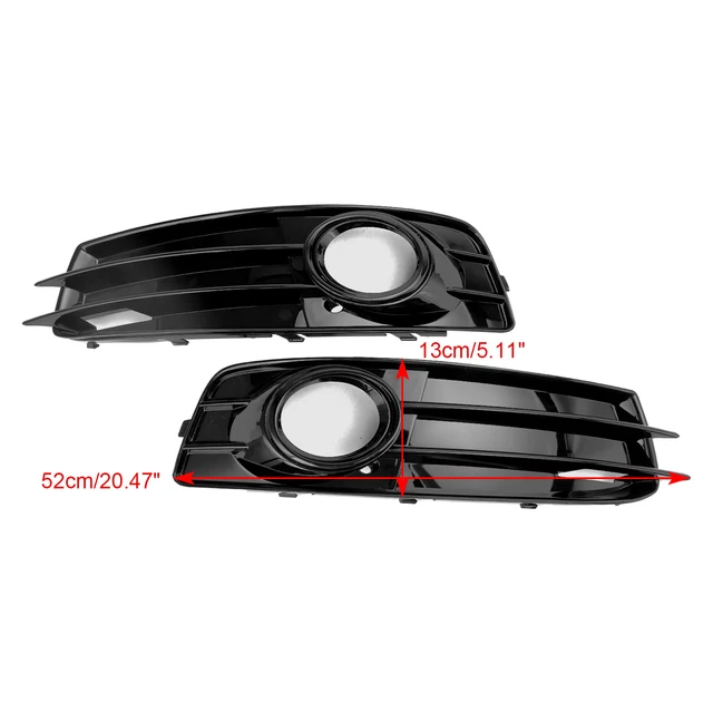 POUR AUDI A3 8P Grilles Noir Brillant Pare-Choc Avant Prise D'air Antibrouillard EUR 79,98