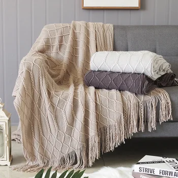 Nordic Tassel Throw Blanket 1