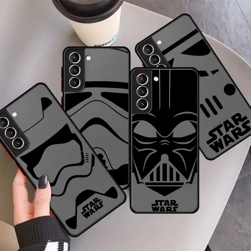 Darth Vader Star War Jedi Knight Case Phone Per Samsung Galaxy S22 S21 S20 Ultra Fe S10 Lite S9 Plus 5G Smerigliato Traslucido