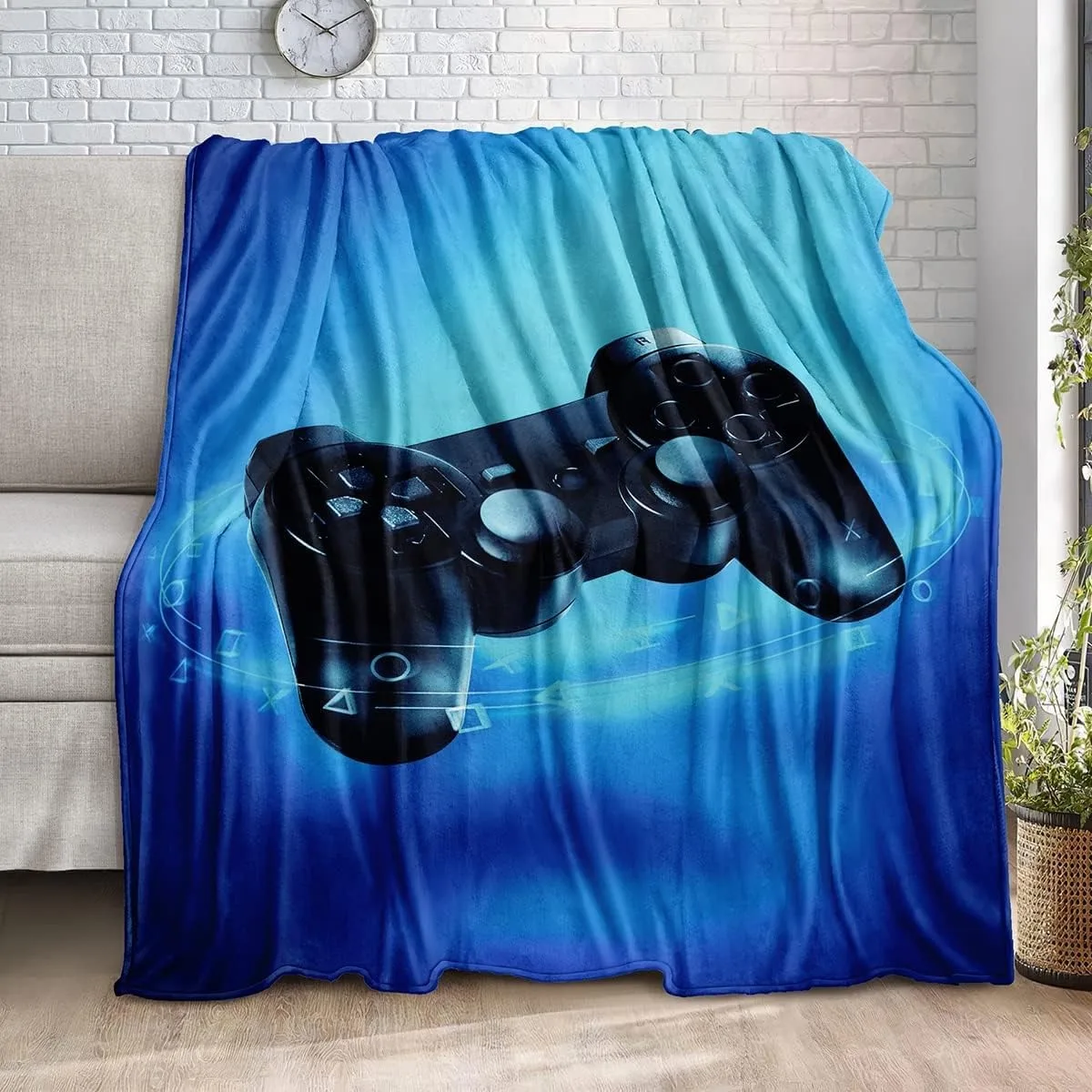 Bedding Gaming Throw Blanket Super Soft, Gamer Gift for Couch Sofa for For Kids Boys Teens Video Game 5