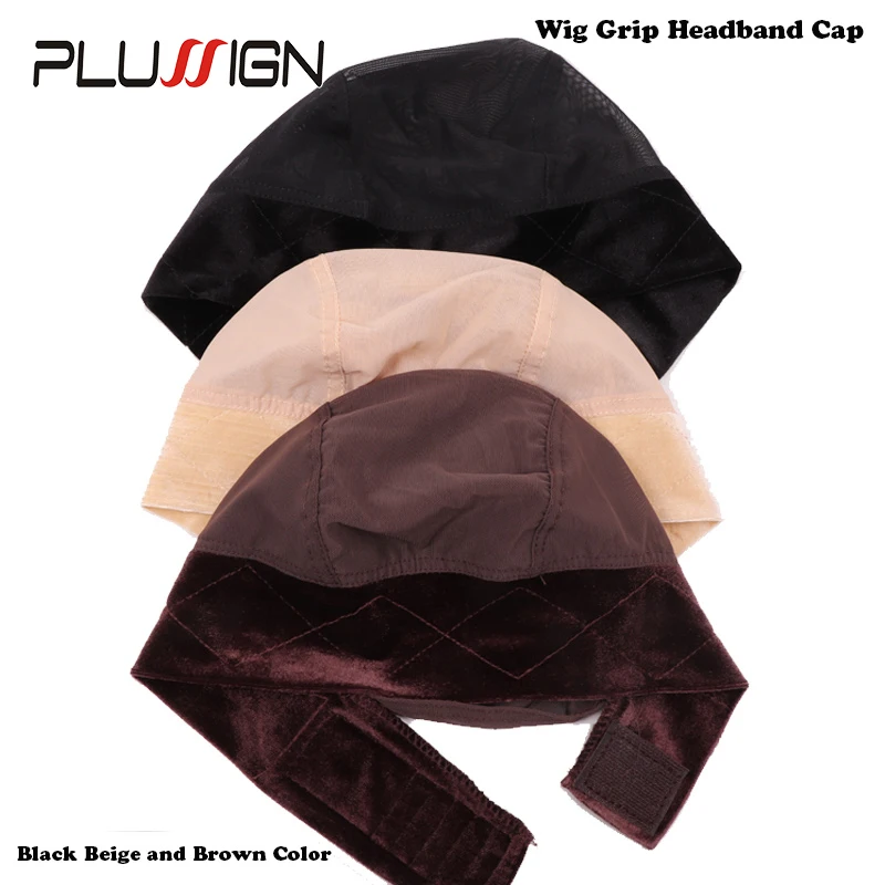 1/2/3Pcs Breathable Wig Grip Cap Velvet Wig Grip And Wig Caps For Wigs Hair Protective Cap With Velvet Edges Scarf For Fix Wigs