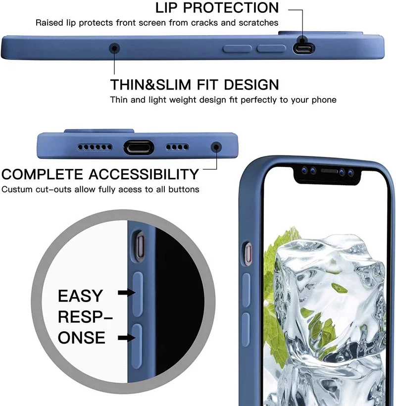 Luxury Liquid Silicone Shockproof Phone Case - Soft Protective Cover