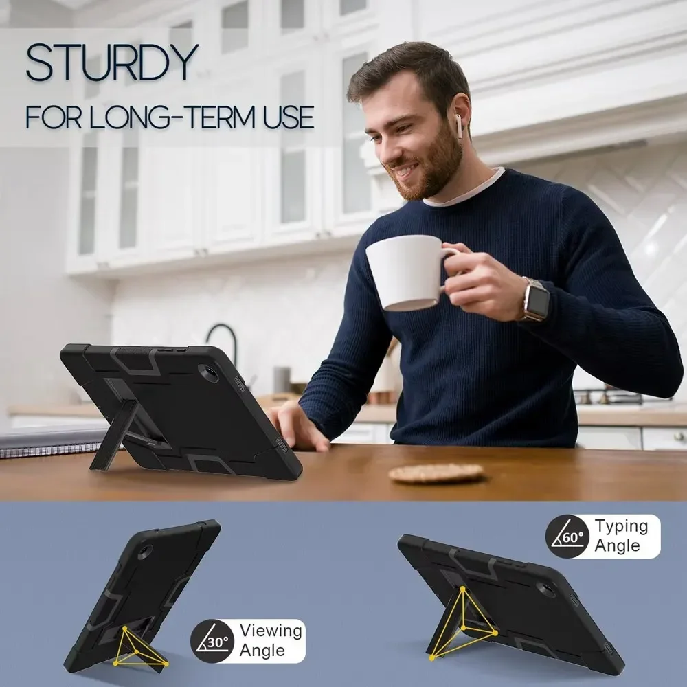 Rugged Silicone + PC Armor Tablet Case