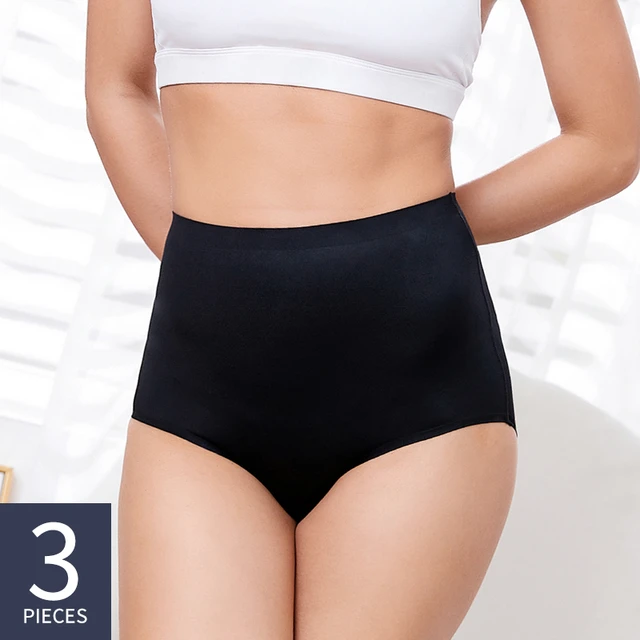 3 Pieces/Lot High Waist Seamless Panties Female Underwear Slimming