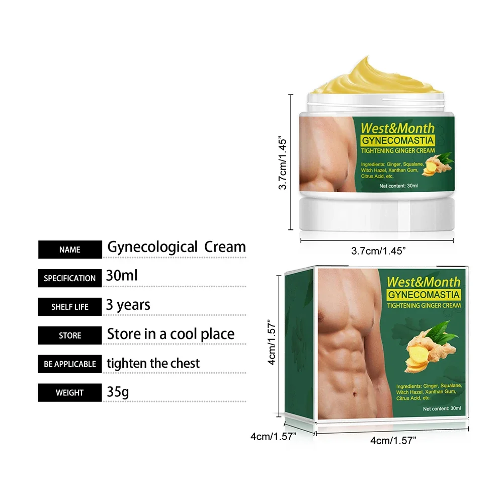 Breast Firming Cream Breast Firming Massage Cream For Man Chest Massage Care Get Rid of Excess Fat Exercise Chest Muscle Ginger Breast Develop Cream