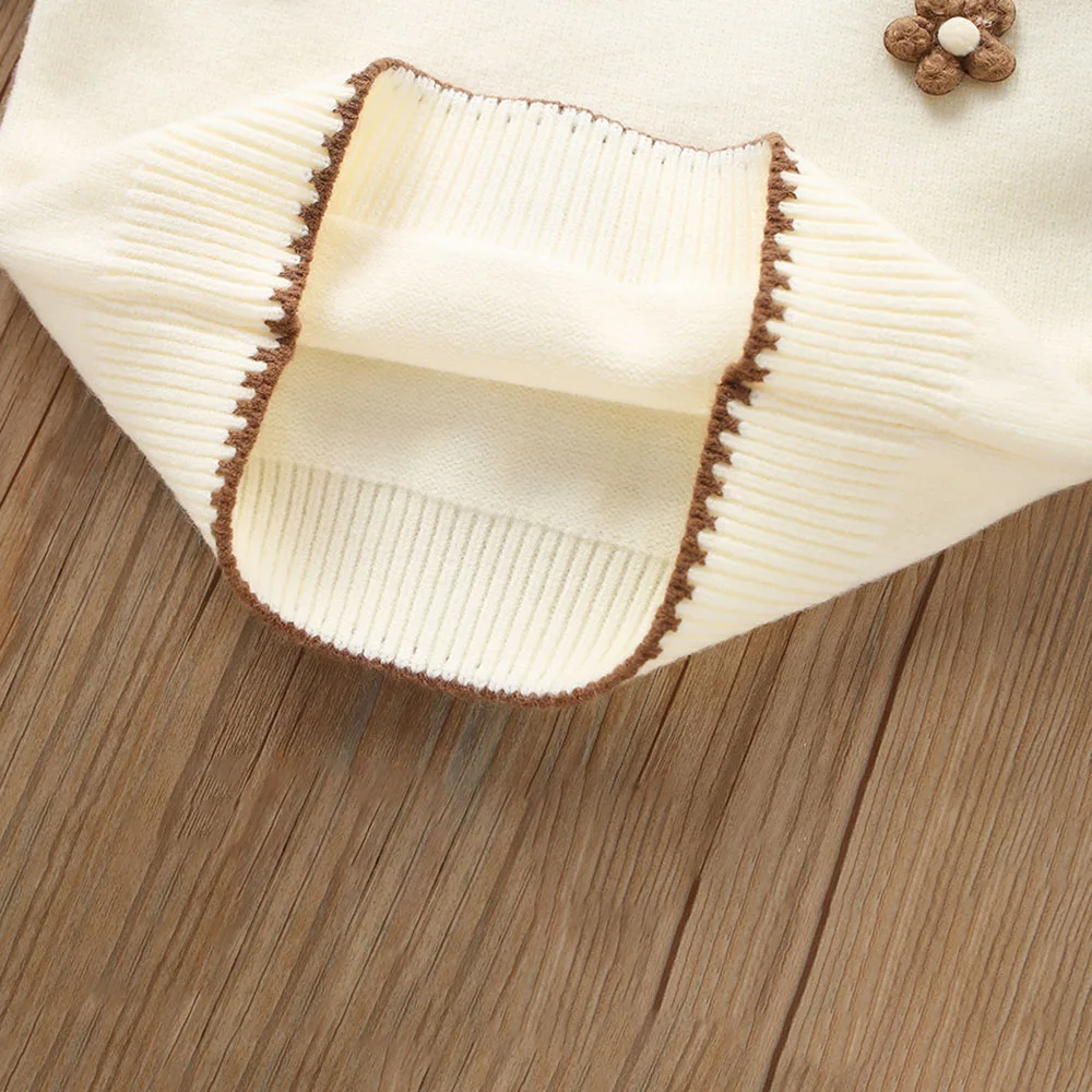 Girls Knitted Pullover Pleated Skirt Sweater Set