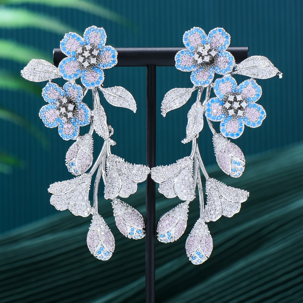 

GODKI Sweety Daily Flower Earrings For Women Wedding Cubic Zirconia Dubai Bridal Earrings Costume Jewelry 2024 Summer Party