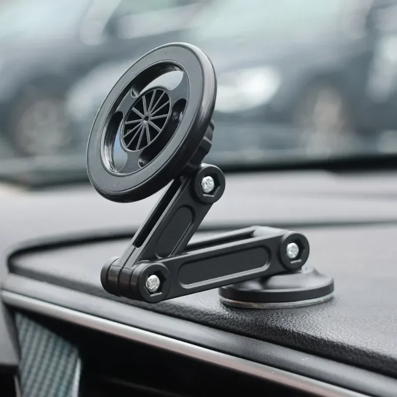 Car Magnetic Phone Holder 360&deg; Rotatable Universal Magnetic Suction Auto Instrument Panel Suction Navigation Support