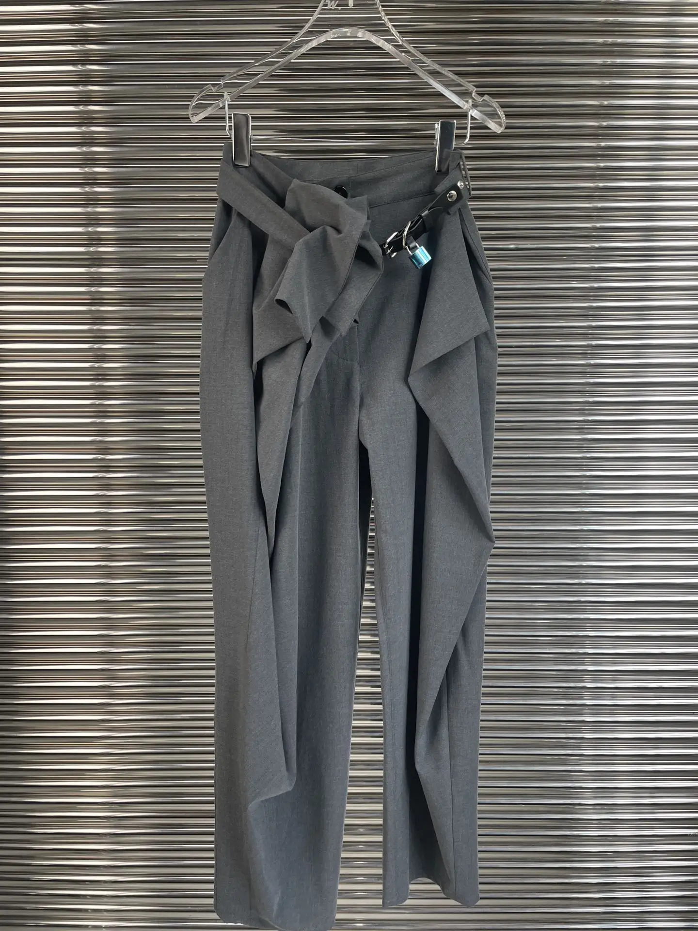 

Новинка Осень-зима 2023, модная женская одежда, брюки с поясом 0905