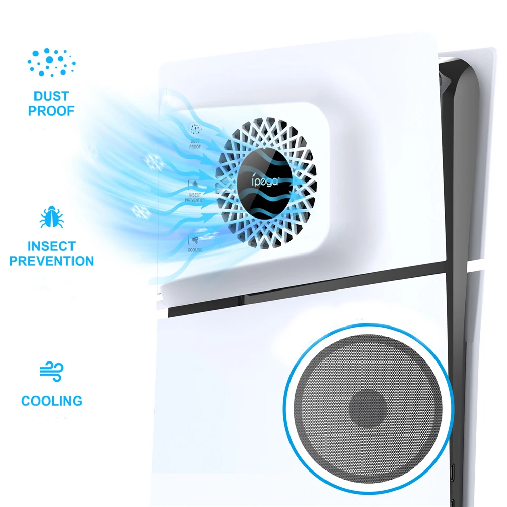 

Cooling Surface Case + Dust Mesh for PS5 Slim Console Disc/Digital Edition