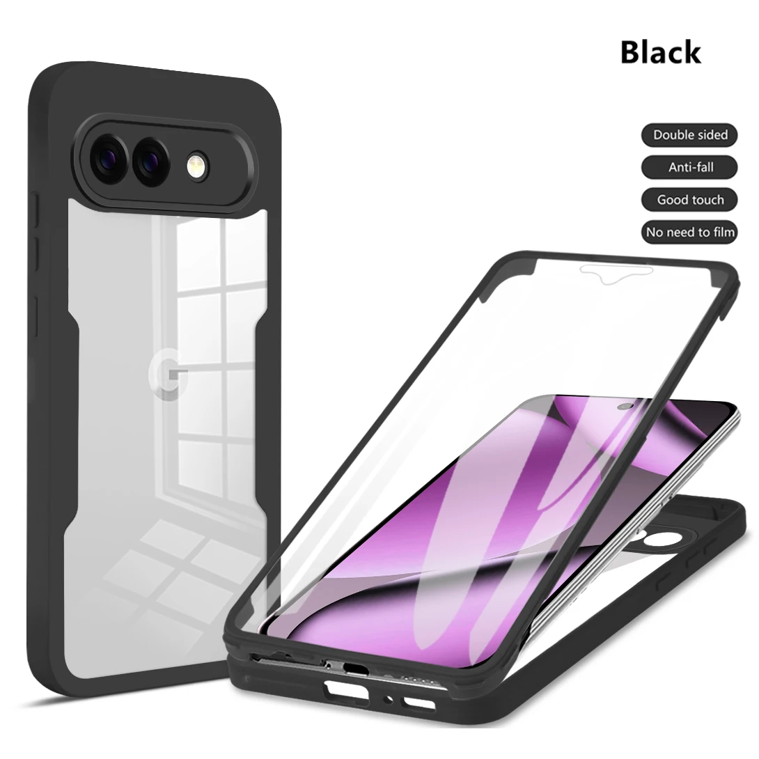 Crystal Clear Full Wrap Phone Case with Shockproof Camera and Screen Protection