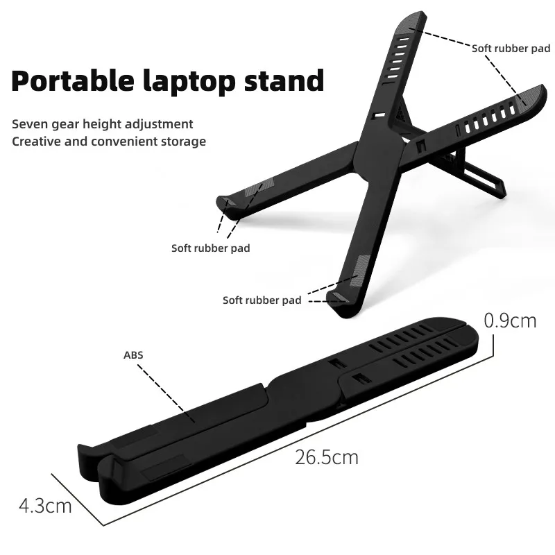 Portable Laptop Stand Foldable ABS Tablet Computer for Macbook Apple Air Pro Lenovo Samsung Bracket Universal Pad PC Holder