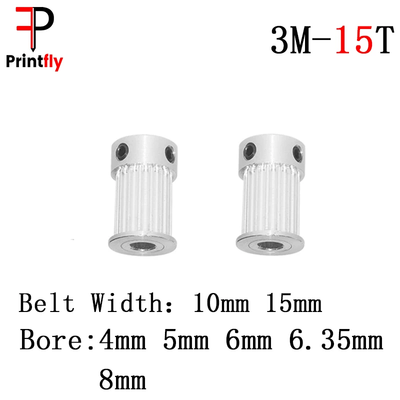 HTD synchronous pulley 3M15 tooth 3M15T slot width 10K large step synchronous pulley inner hole 4-6.35mm 3d printer accessories