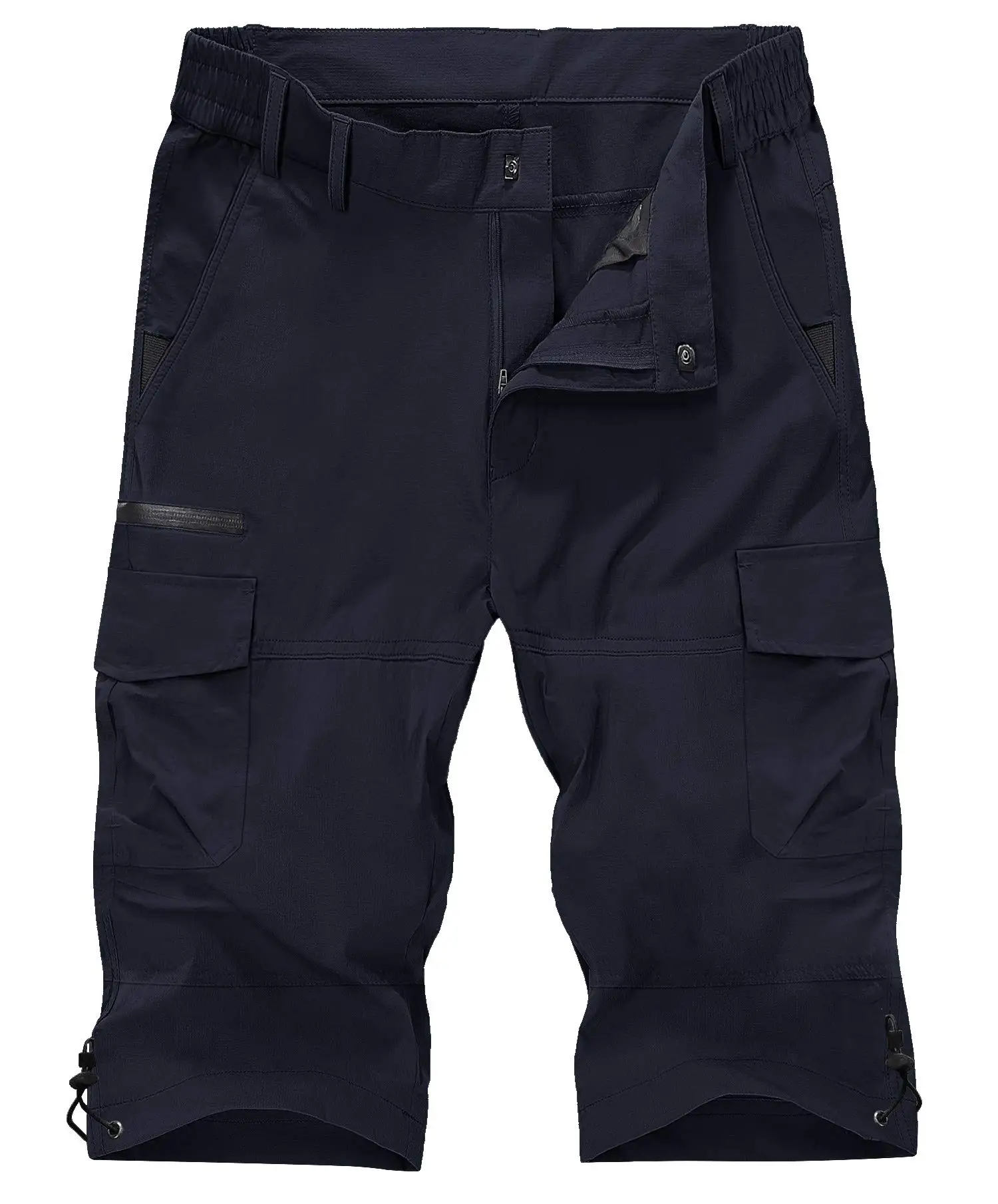   EKLENTSON Herren-Cargoshorts, schnell trocknend, leicht, wasserdicht, 7 Taschen, 3/4-Hose zum Wandern, sportliche Shorts, Workout – Detail 14