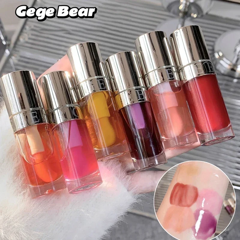 Jelly Violet Glass Lip Oil Moisturizing Transparent Plumper Lip Gloss Makeup Nutritious Liquid Lipstick Big Brush Care lip makeup,lip glaze,lip lacquer,lip tint,lip stain,lip gloss,lip oil,lip plumper
