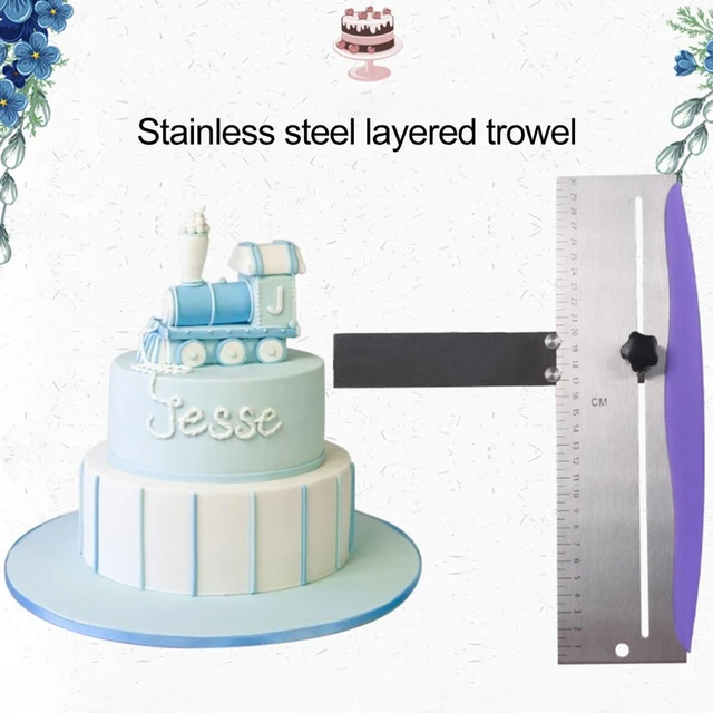 Cake Scraper Adjustable Height Easy to Assemble Stainless Steel Manual  Cream Smoother Scraper Baking Tool Kitchen Gadget - AliExpress
