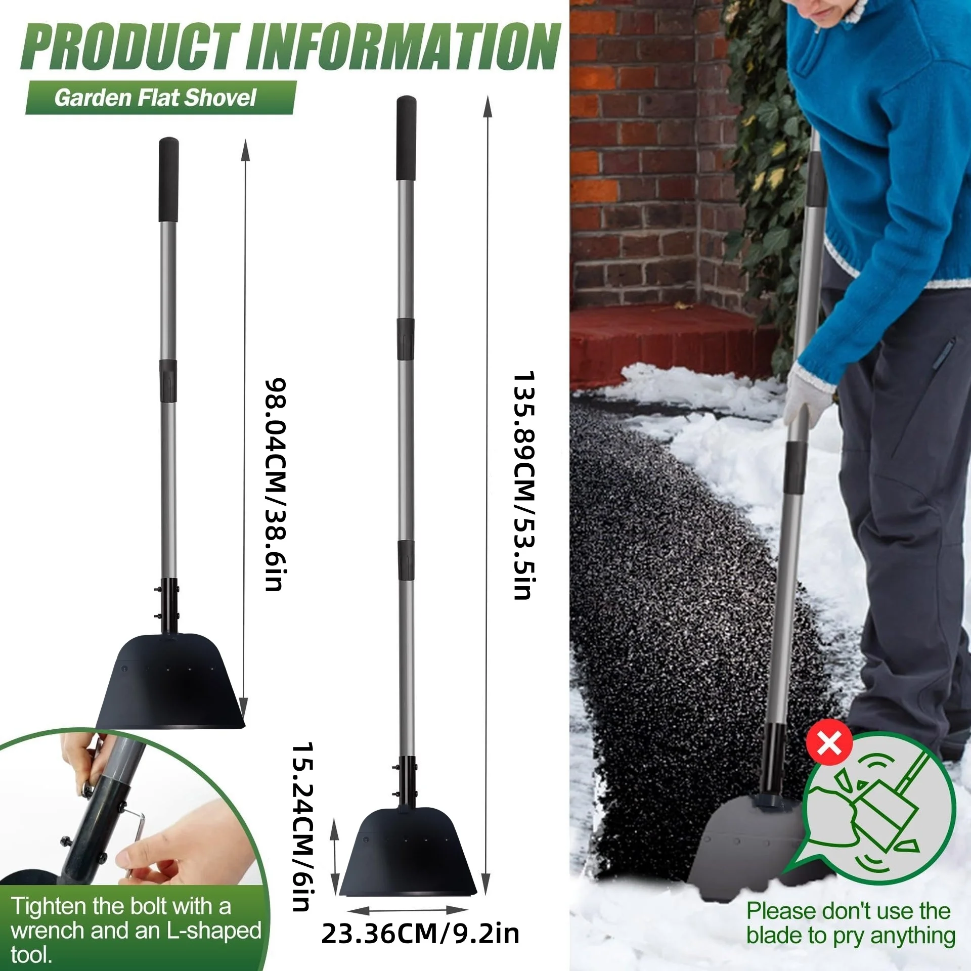 Multi-Functional Snow & Ice Shovel and Garden Cleaning Shovel 3
