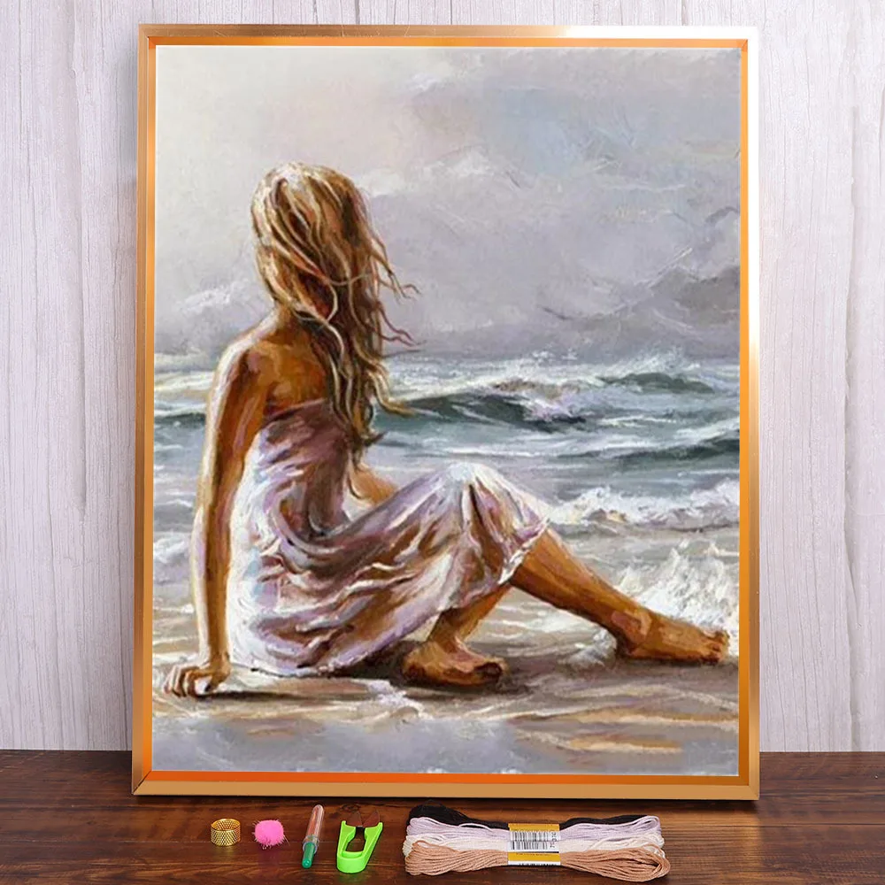 Kit Punto Croce XIGAWAY Sweet Home, 14 CT, Stampato, Con Disegno E Filati, Per Decorazione Casa - 14