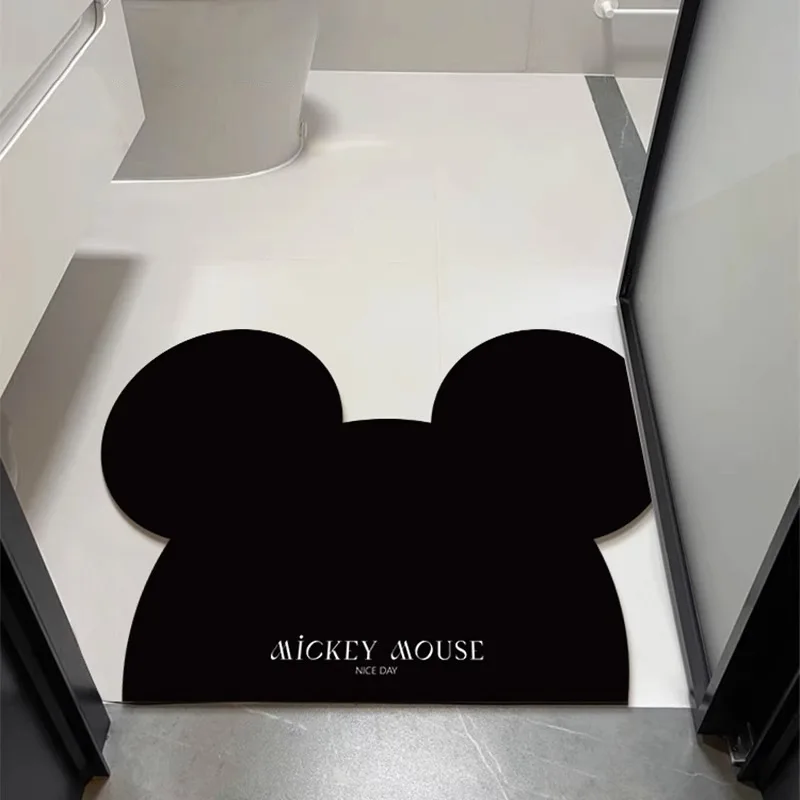 Floor Mat Disney Mickey Minnie Carpets Cartoon Cute Diatom Ooze Floor Mat Kitchen Bath Anti Slip Water-Absorbing Quick-Drying Carpets