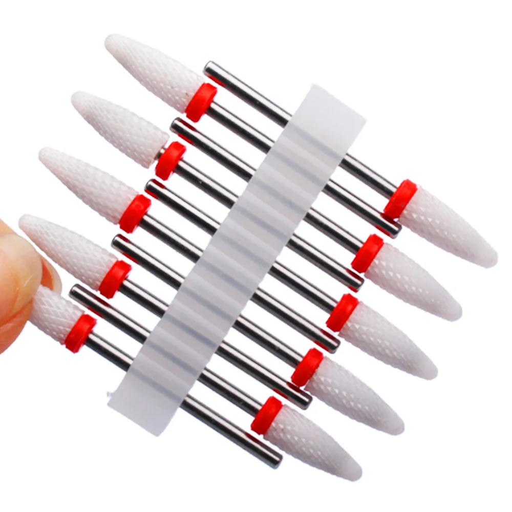 10pc/Set Carbide Tungsten Nail Drill Bits Ceramic Manicure Drill for Milling Cutter Nail Files Gel Polish Remove Accessories 4