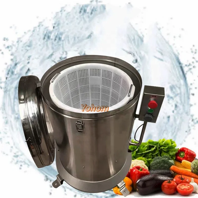 

High Efficiency Cabbage Fish Fruit Washing Centrifugal Spinner Type Dehydrator 35L Food Potato Dewatering Machine For Vegetable