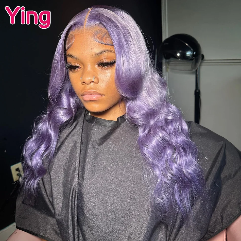 

Ying Lilac Purple Colored Remy 13x4 Lace Frontal Wig PrePlucked Body Wave Brazilian #613 Blonde 13x6 Lace Front Human Hair Wigs