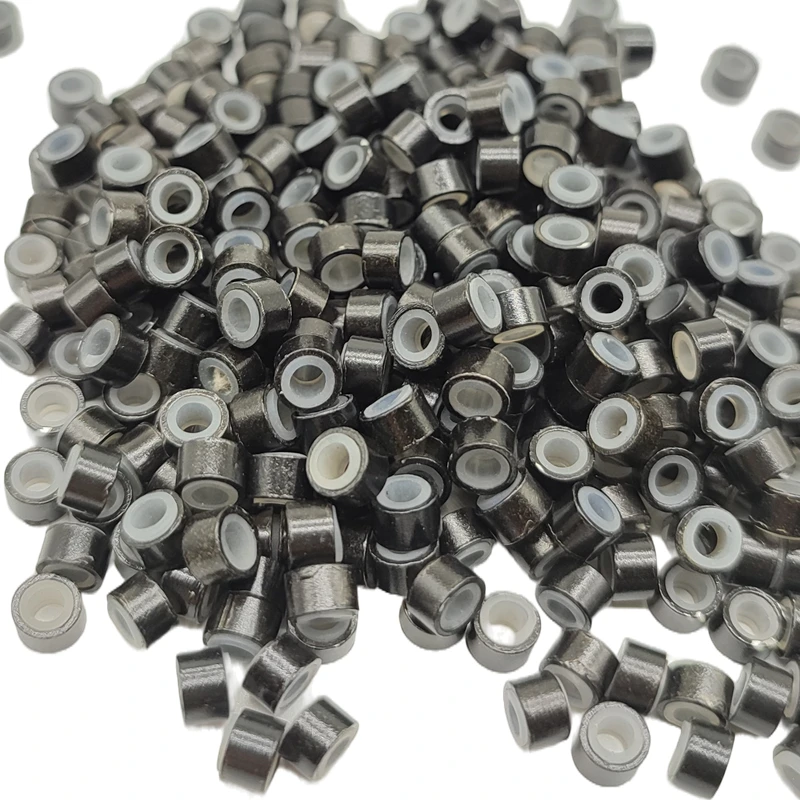 1000Pcs 4mm 마이크로 링크 비즈 알루미늄 실리콘 라이닝 헤어 익스텐션 비..