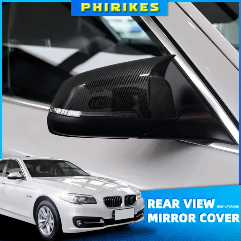 

Rearview Mirror Cover Wing Side Rear view Mirror Cap Fit For Bmw 5 Series F10 F11 F18 LCI 2014-2017 Car Tuning Accessories