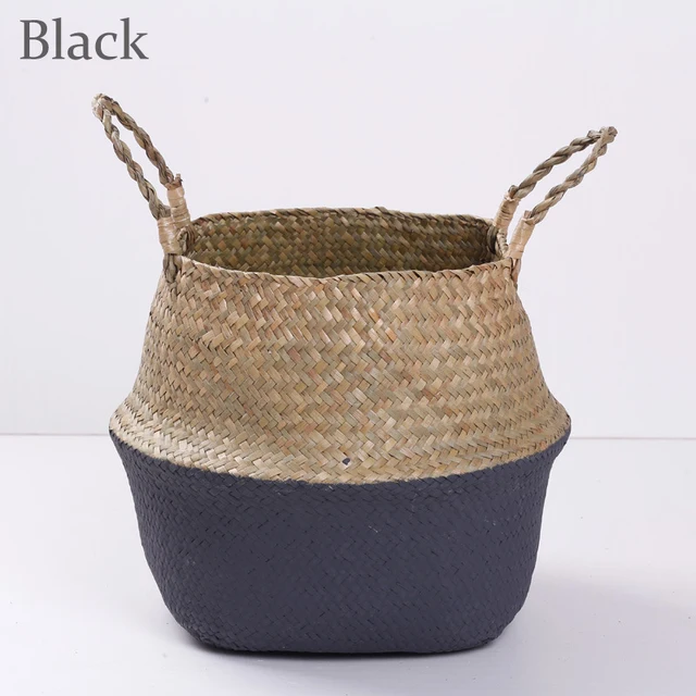 Mir de jardinière en paille tissée pour plantes, pot de fleur intérieur et extérieur, beaucoup de paniers sales, nouveau 5