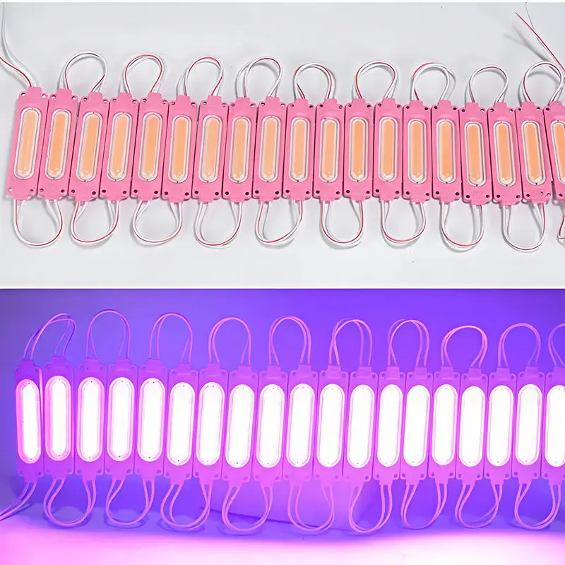 DC12V 20개/세트 렌즈가 있는 COB LED 모듈 2W 6LED IP65 방수 LED 백라이트, 간판 채널 문자용