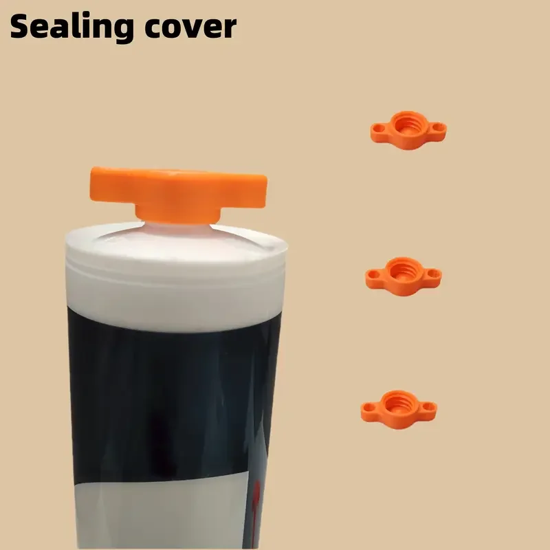 3PCS Orange Glass Glue Caps - Durable Plastic Sealing Caps thumbnail 2