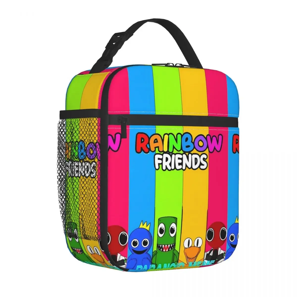 Colorful Companions Lunch Bag Cartoon Funny Lunch Box For Adult Picnic Portable Cooler Bag Oxford Print Tote Food Bags